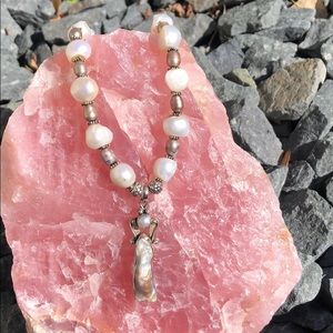 Sterling Silver Pearl Angel Necklace/ Bracelet